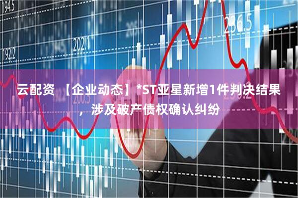 云配资 【企业动态】*ST亚星新增1件判决结果，涉及破产债权确认纠纷